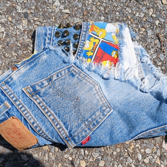 Levi's Pants - Distressed Simpsons Levi's Jean Shorts